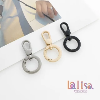 ตะขอหมุนได้หมุนเลย ฮาร์ดแวร์ พวงกุญแจ ตะขอคอหมาทรงกลม alloy dogclip KF50