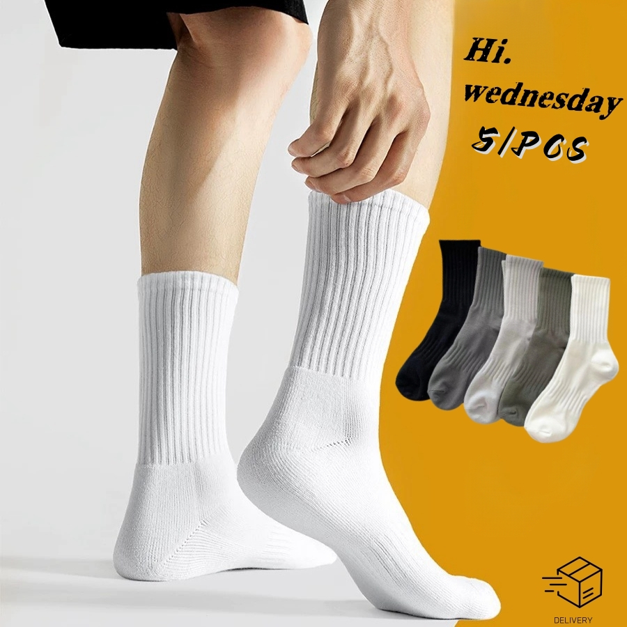 (ได้รับ 2-3 วัน) จัดส่งจากประเทศไทย~กีฬาถุงเท้าผ้าฝ้ายระบายอากาศผู้ชายและผู้หญิงถุงเท้าสูงน่อง