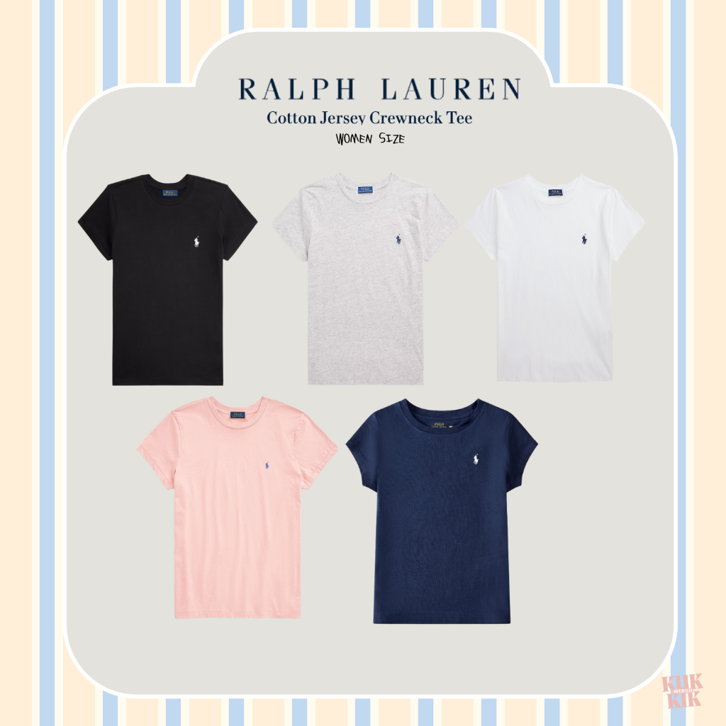 [Pre-Order] Polo Ralph Lauren Cotton Jersey Crewneck Tee Women Size