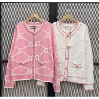 เสื้อแขนยาวไหมพรมสเวตเจอร์ พิมพ์ลายG