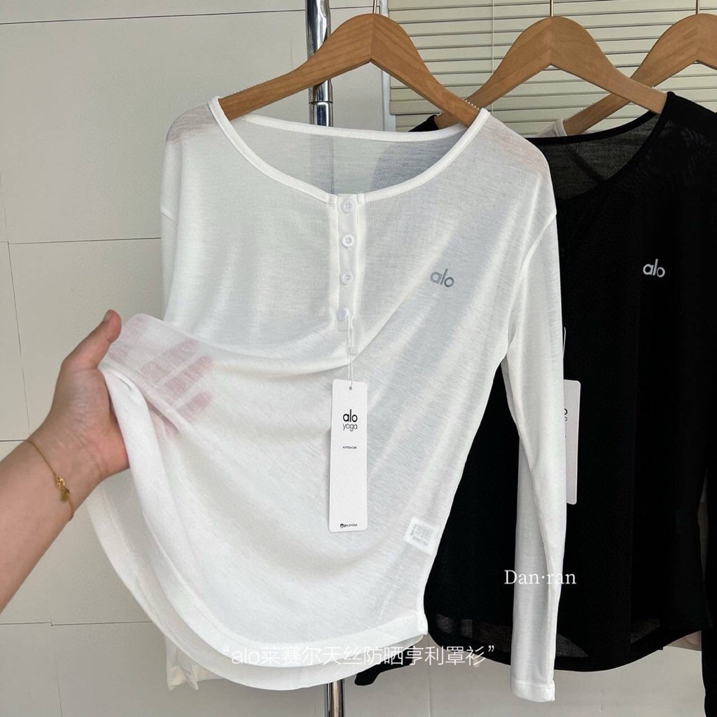เสื้อแขนยาวเข้ารูปผู้หญิงชายแต่งตัวยูใส่สบายผ้านิ่มใส่สบายๆกันสาวๆอก38