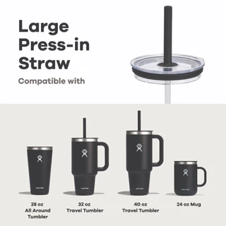 HYDRO FLASK TUMBLER PRESS-IN STRAW LARGE 24-40 OZ ฝาหลอดดูด ซิลิโคน สำหรับ แก้วน้ำสูญญากาศ เก็บความเย็น เก็บอุณหภูมิ