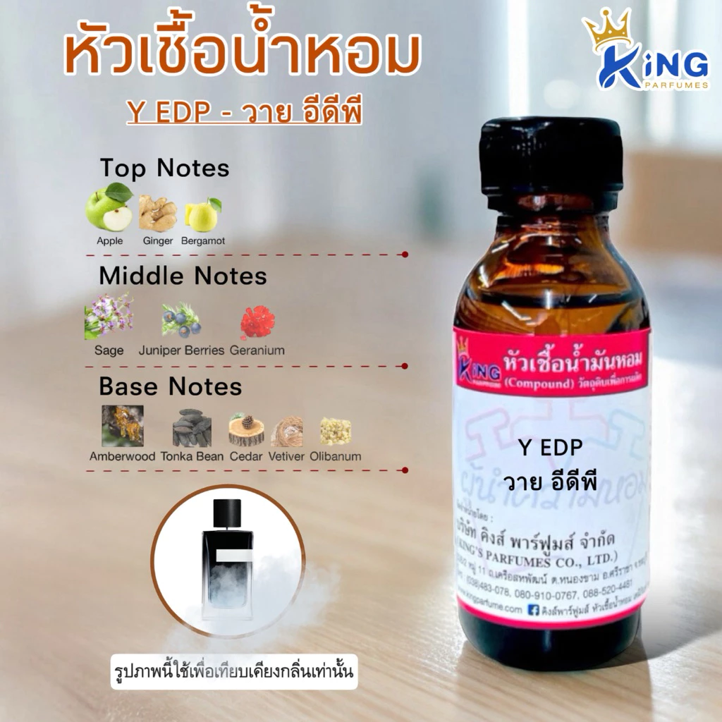 หัวเชื้อน้ำหอมขนาด 30-100ml.กลิ่น Y:EDP - วาย อีดีพี