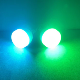 ไฟล่อหมึก กระบอกหน้าใสไฮพาวเวอร์ LED 60-80W ขั้วห้อย E27 มีรับประกันสินค้า 175-250V สีฟ้า เขียว