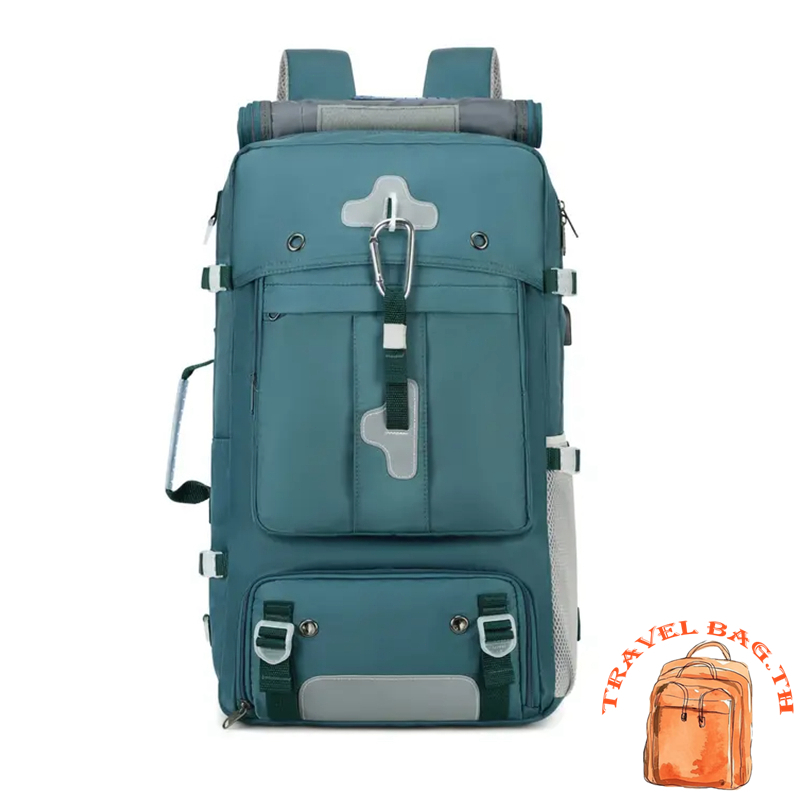 🎒COD 60L กระเป๋าเป้สะพายหลังเดินทางกันน้ําความจุขนาดใหญ่ - ช่องใส่รองเท้าพอดี 17 นิ้วกระเป๋าแล็ปท็อป Roll top Unisex