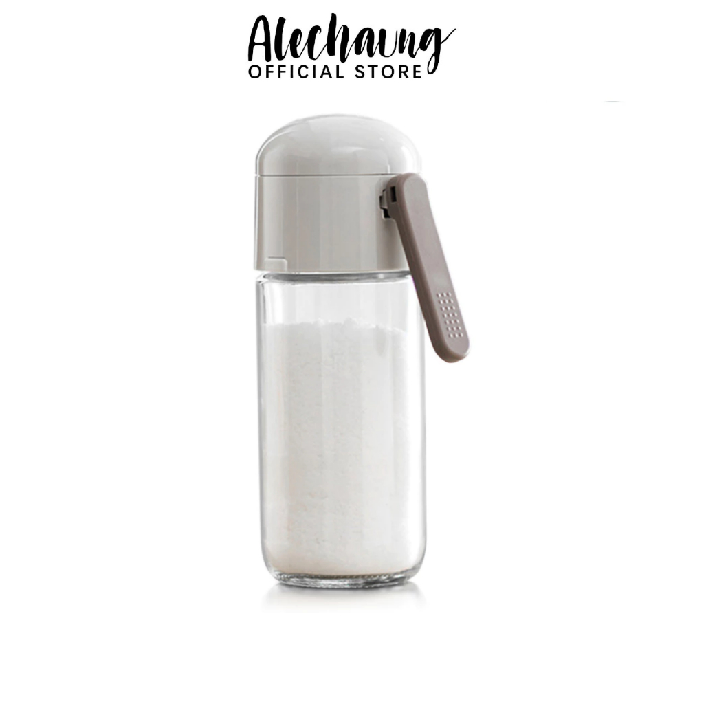 Alechaung ขวดแก้วใส่เครื่องปรุง ขวดพริกไทย ขวดเครื่องปรุง spice container ฝาหมุนเเละปรับได้