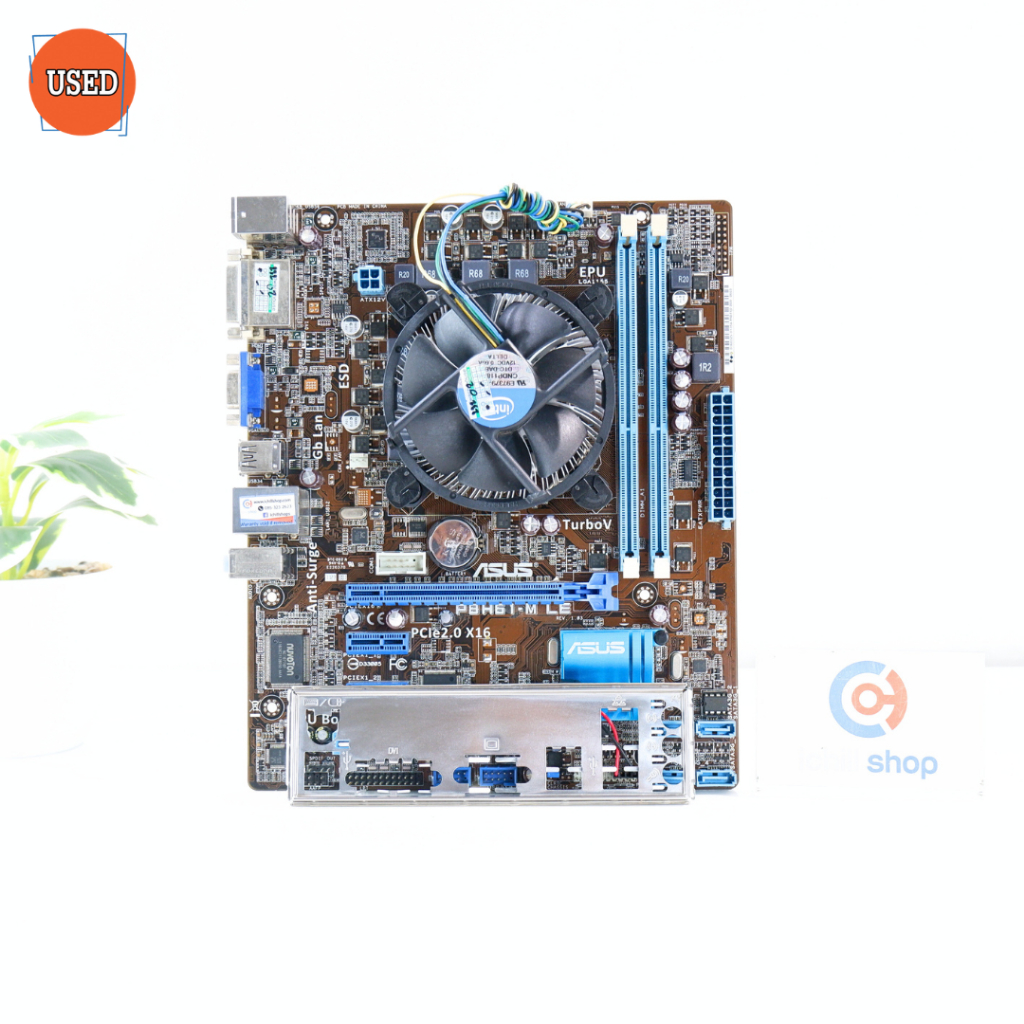 ชุดซีพียูพร้อมเมนบอร์ด CPU: INTEL CORE I3-2100 + MB: ASUS P8H61-M-LE P16548