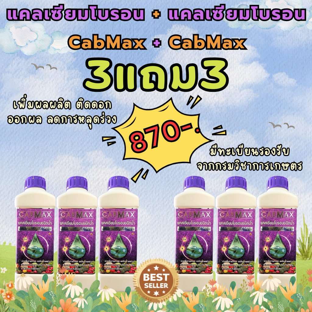[3แถม3] CabMax+CabMax แคลเซียมโบรอนเข้มข้ม แถม แคลเซียมโบรอนเข้มข้ม