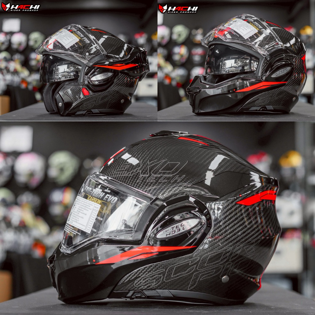 SCORPION EXO TECH EVO CARBON - Rover Black/Red