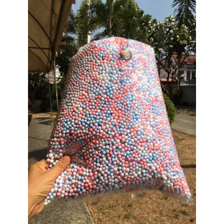 เม็ดโฟมสีเม็ดโฟมคละสีโฟมสีรวมสีพาสเทลวัสดุตกแต่งกล่องของขวัญงานประดิษฐ์ปัจฉิมdiyต่างๆสีสวยราคาถูก