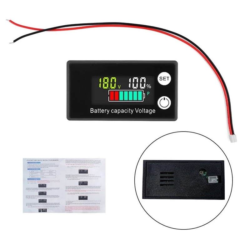 MOTOX DC 8V-72V แบตเตอรี่ความจุเกจจอภาพโวลต์มิเตอร์ Monitor หน้าจอ LCD ไฟฟ้าจำนวนเครื่องตรวจจับ - รูปที่ 7