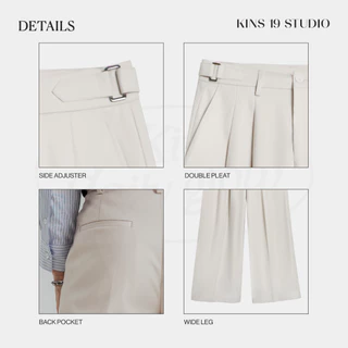 KINS 19 STUDIO | BAGGY SLACK TROUSERS กางเกงขากระบอกคินส์ [KN228]