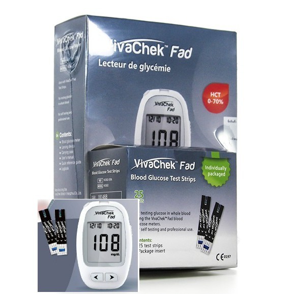 อุปกร์เสริมสำหรับวัดระดับน้ำตาลด้วยตัวเอง ใช้กับเครื่อง VivaChek Fad Blood Glucose Miter HCT 0-0.70%