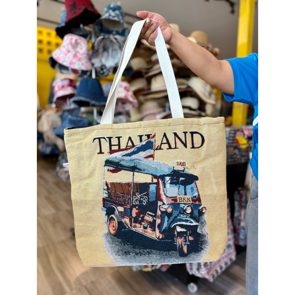 กระเป๋าผ้าเมืองใหญ่ลายตุ๊กๆ Thailand - รูปที่ 2