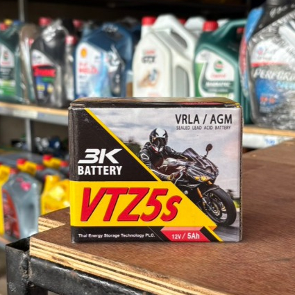 แบตเตอรี่มอเตอร์ไซค์ 3K Battery รุ่น VTZ5S (12V 5Ah)