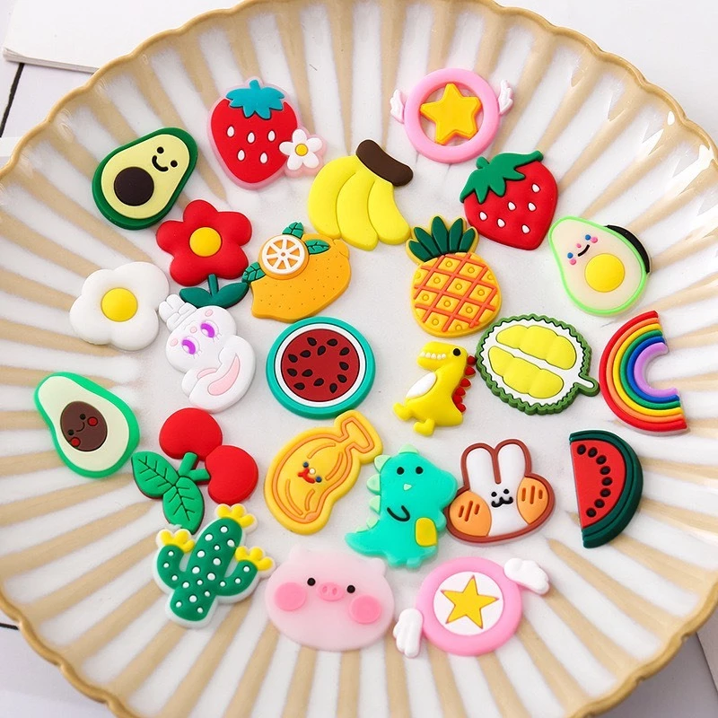 chuanchuan ยางนิ่ม PVC ลายการ์ตูน สำหรับ DIY เคสโทรศัพท์ รองเท้า