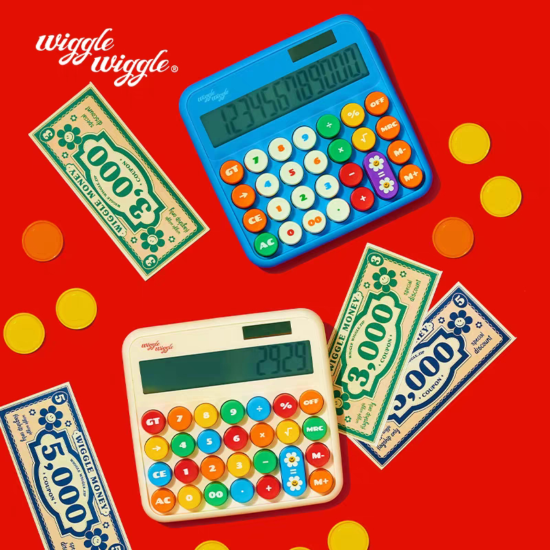 [ของแท้] เครื่องคิดเลข Wiggle Wiggle Electronic Calculator ปุ่มใหญ่กดง่าย พกพาง่าย ใช้เรียน ใช้ทำงาน