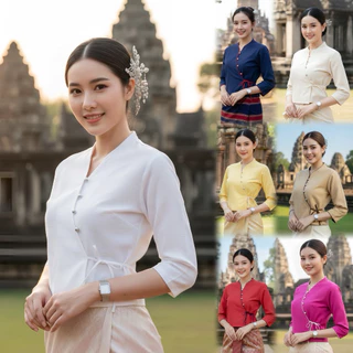 เสื้อพื้นเมืองผู้หญิงผูกข้าง