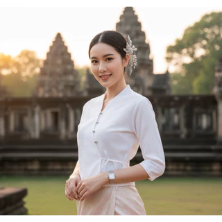 เสื้อพื้นเมืองผู้หญิงผูกข้าง