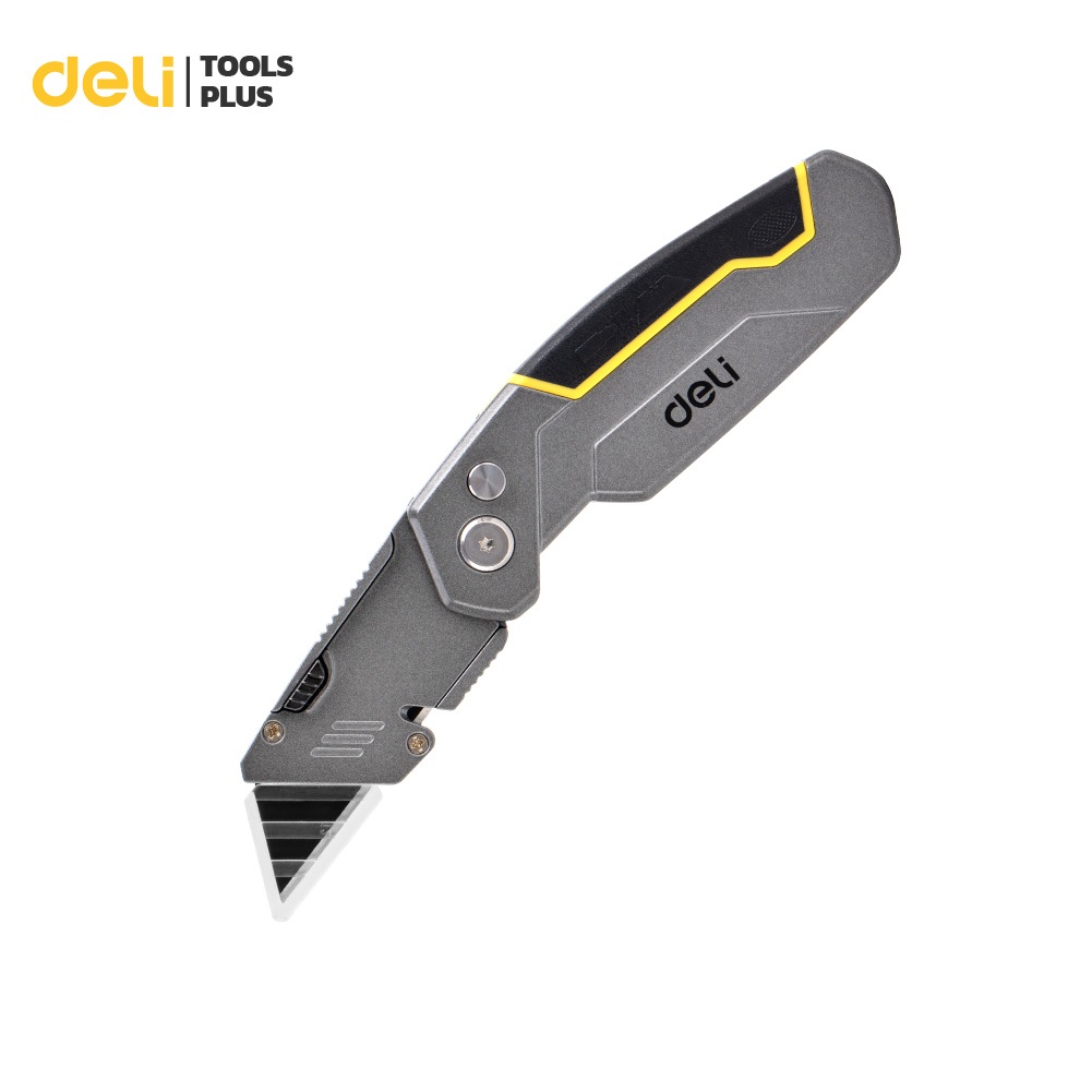Deli มีดพับ มีดพับอเนกประสงค์ เหล็กSK2 มีช่องตัดสายไฟ ไขควงในตัว มีช่องเก็บ พกพาสะดวก Folding Knife