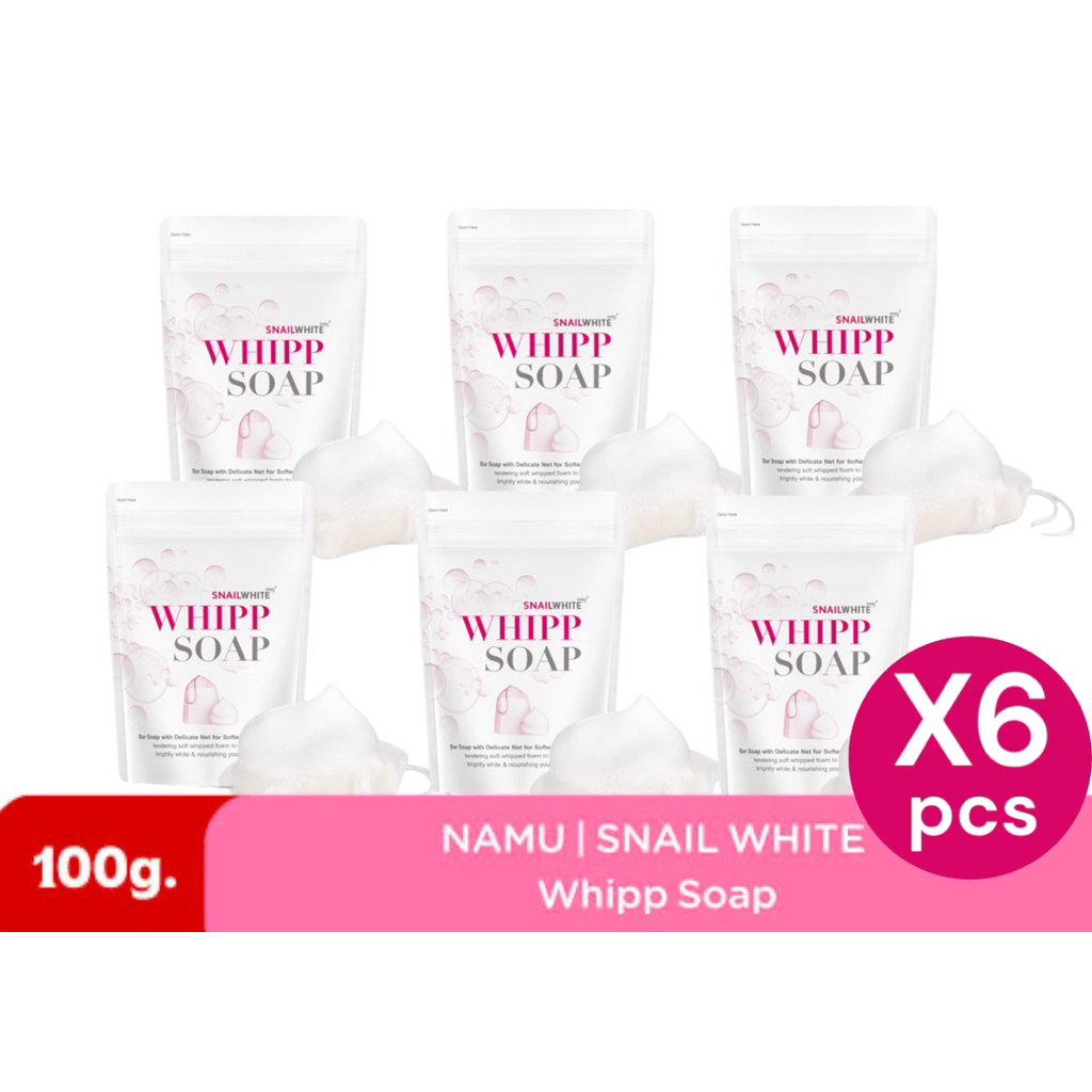SNAIL WHITE Namu Life SnailWhite Whipp Soap (1กล่อง6ชิ้น)ขนาด 100ml.ขายเท!!หมดแล้วหมดเลย