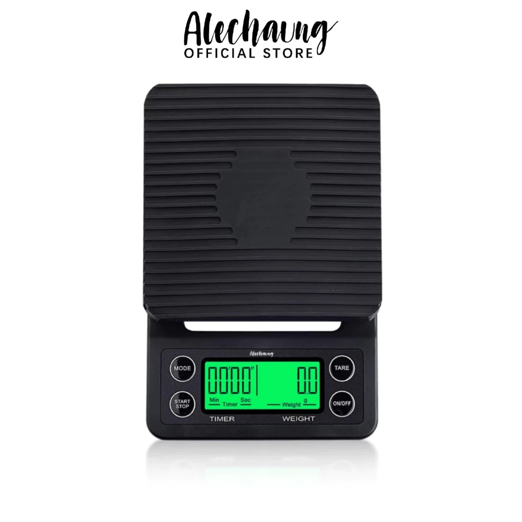 Alechaung เครื่องชั่งอาหาร เครื่องตวงส่วนผสม เครื่องชั่งในครัว Coffee scale 3kg 5kg จอLed 4หน่วยตวง