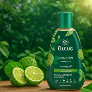 ขวดใหญ่ 400ml เเชมพูสมุนไพรนิ่มพร สูตรมะกรูด(ป้องกันผมร่วง-ล…