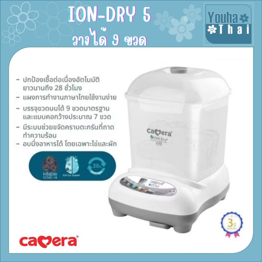 Camera ION DRY 5 เครื่องนึ่งขวดนม อบแห้ง ฆ่าเชื้อ
