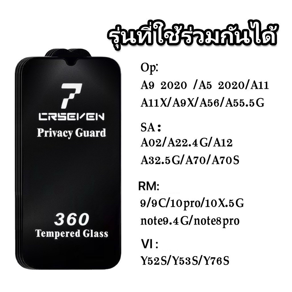 cxshop (021) (CRSEVEN)ฟิล์มกระจกนิรภัยกันมอง รูปที่ 2