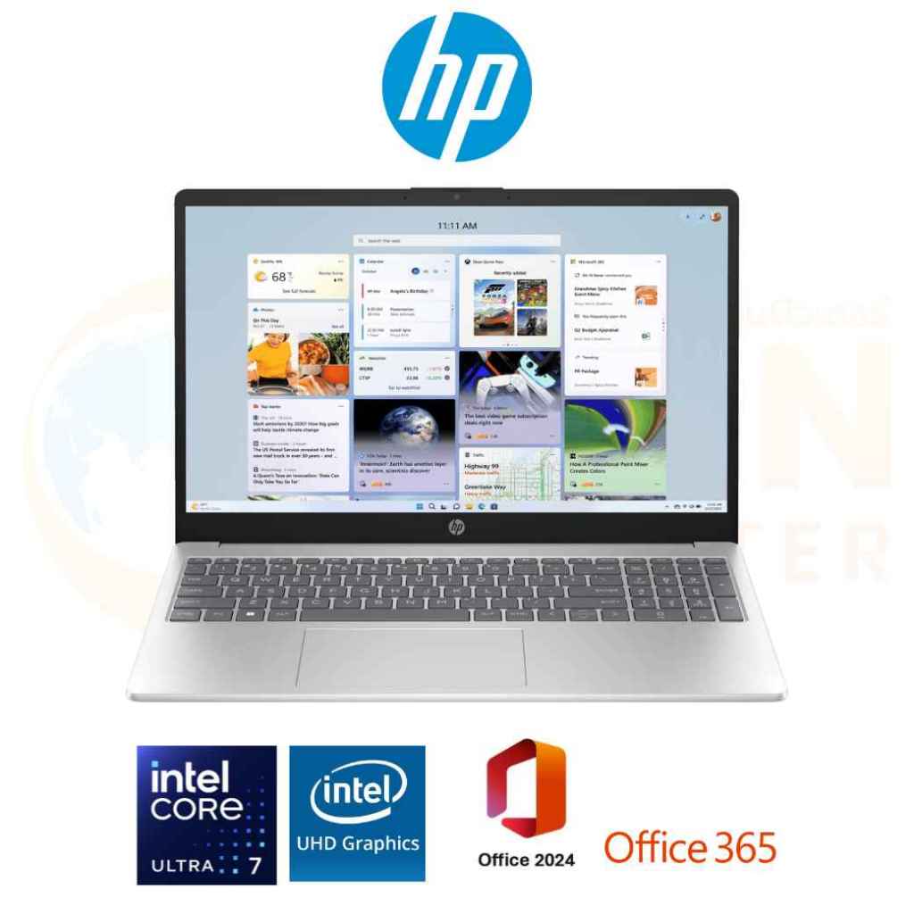 HP 15-FD2040TU NOTEBOOK (โน๊ตบุ๊ค)INTEL CORE ULTRA 7 255U / 24GB / 512GB / WIN11+OFF+OFF365 / ประกัน
