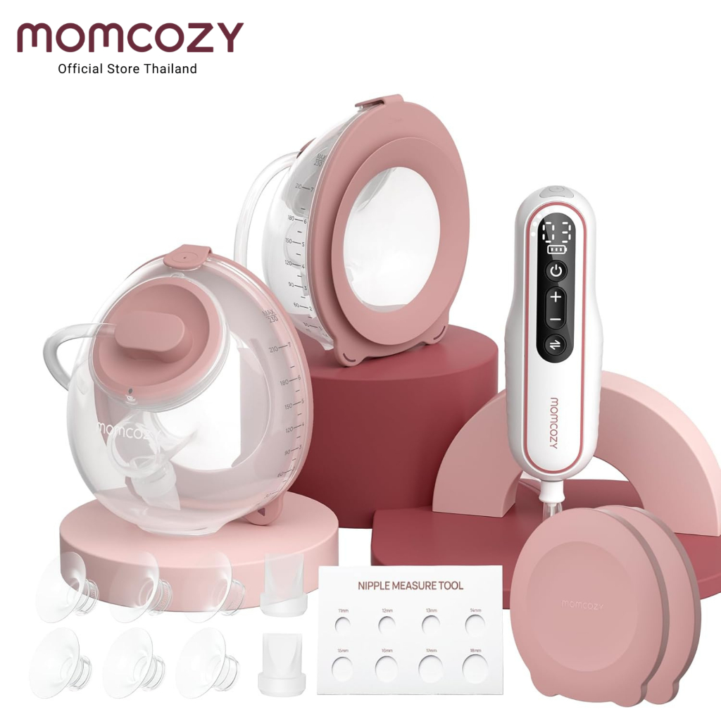 พร้อมส่งทันที🛵Momcozy🇺🇸เครื่องปั๊มนมรุ่น V2Pro แบบสวมใส่ได้ น้ำหนักเบาพิเศษ พกพาง่ายและแฮนด์ฟรี มี 3โหมด15ระดับ