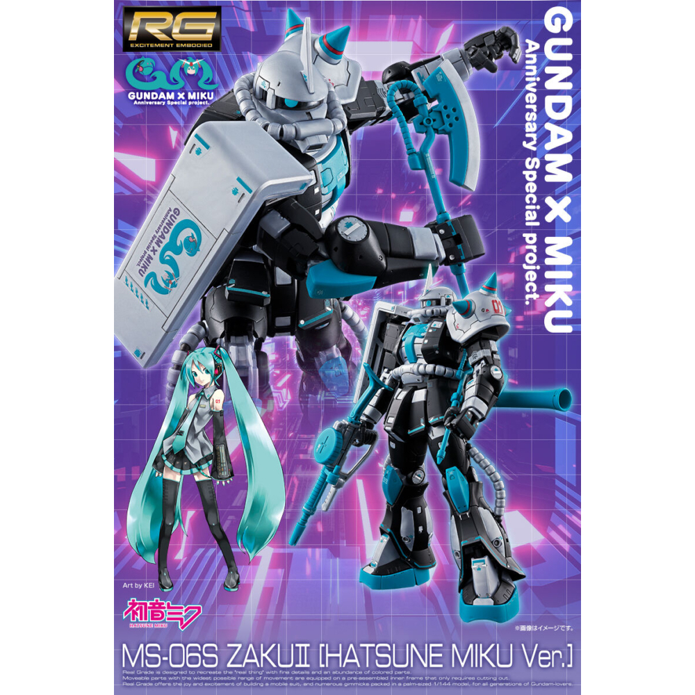 RG 1/144 MS-06S ZAKU Ⅱ [HATSUNE MIKU Ver.]