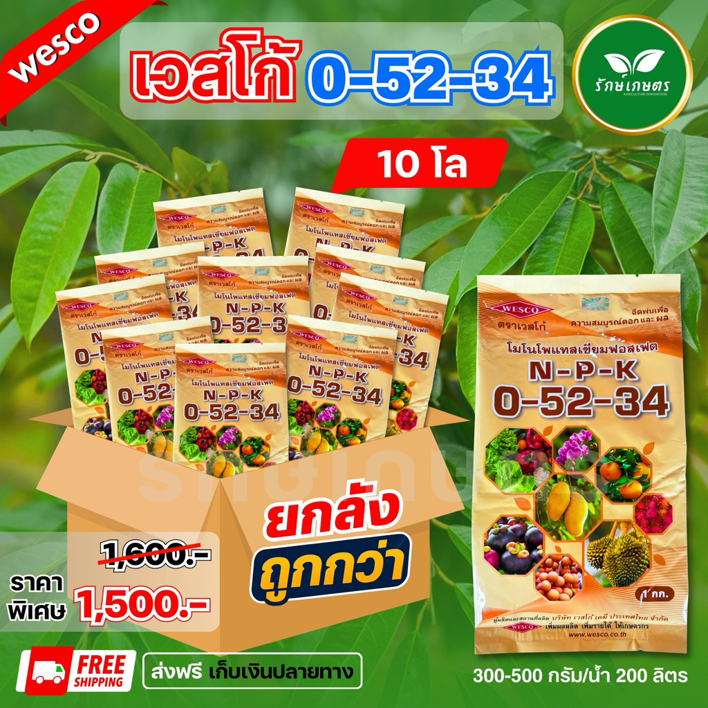 0-52-34 เวสโก้ ยกลัง 10 โล โพแทสเซียม สะสมดอก