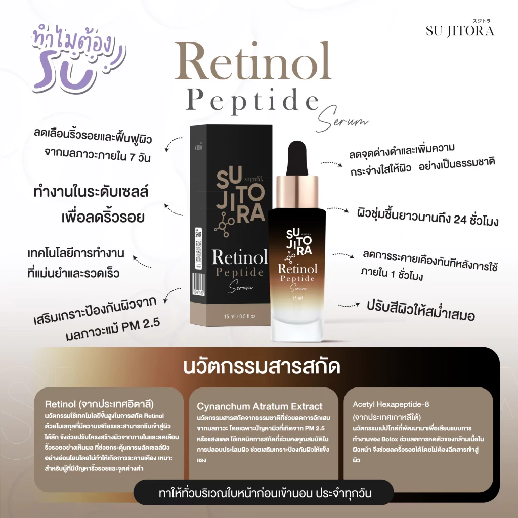 Retinol Peptide Serum  สำหรับผิวหน้า - สกินแคร์ thumbnail 3