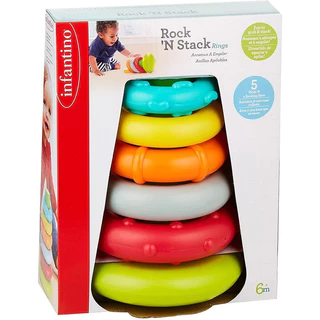 Infantino : ROCK 'N STACK RINGS - ของเล่นเสริมพัฒนาการ-ห่วงหลากสี