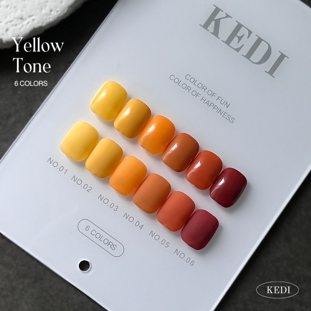 ยกเซ็ต KEDI Yellow Tone สีเจลโทนเหลือง