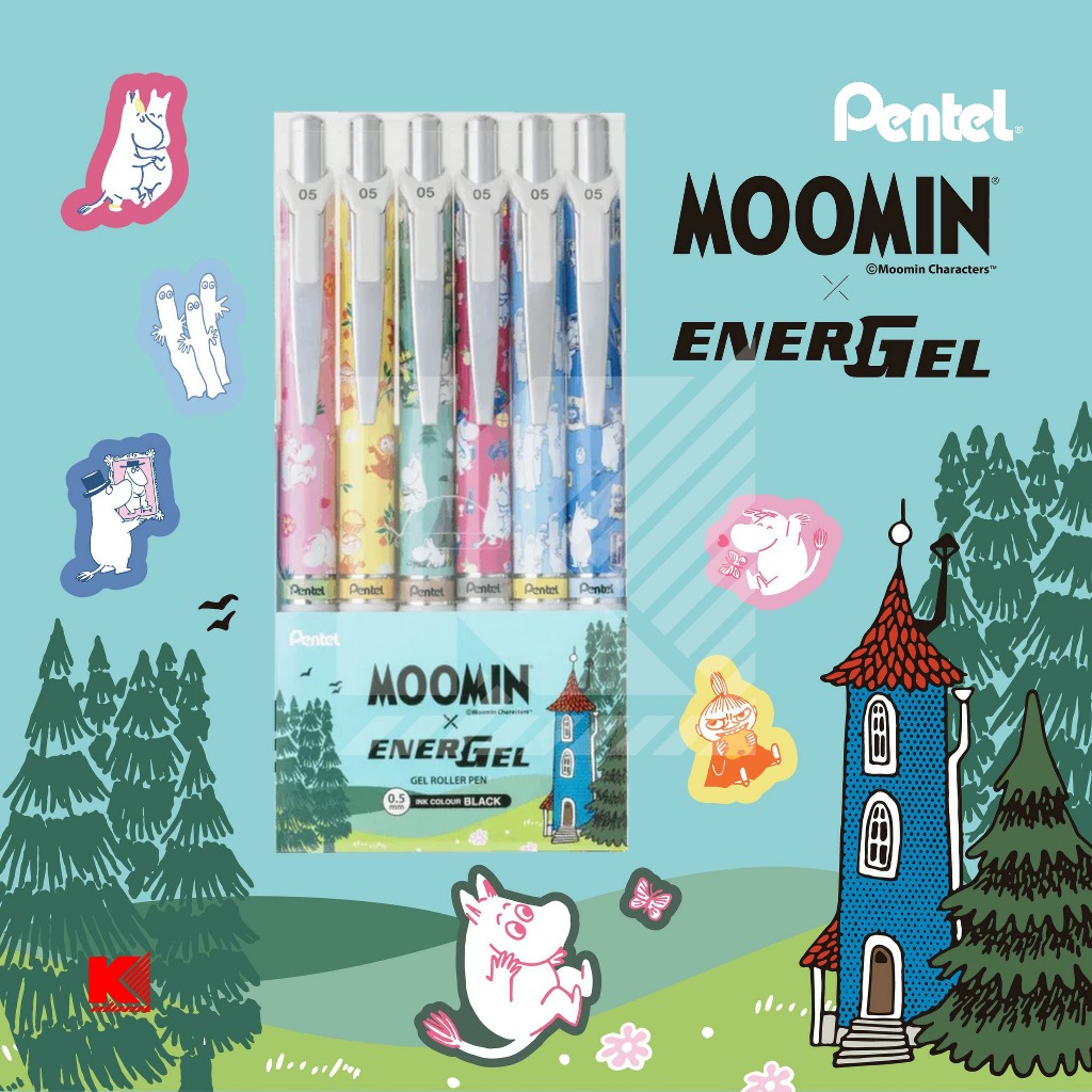 ปากกาเจล Pentel EnerGel Moomin Limited edition 0.5mm (มี 6 ลาย) ราคา ถูกที่สุด ดีลบีเคเค
