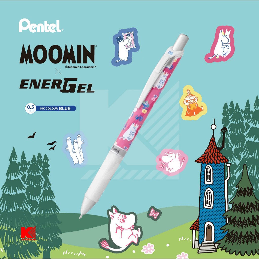 ปากกาเจล Pentel EnerGel Moomin Limited edition 0.5mm (มี 6 ลาย) ราคา ถูกที่สุด ดีลบีเคเค แกลเลอรีภาพที่ 5
