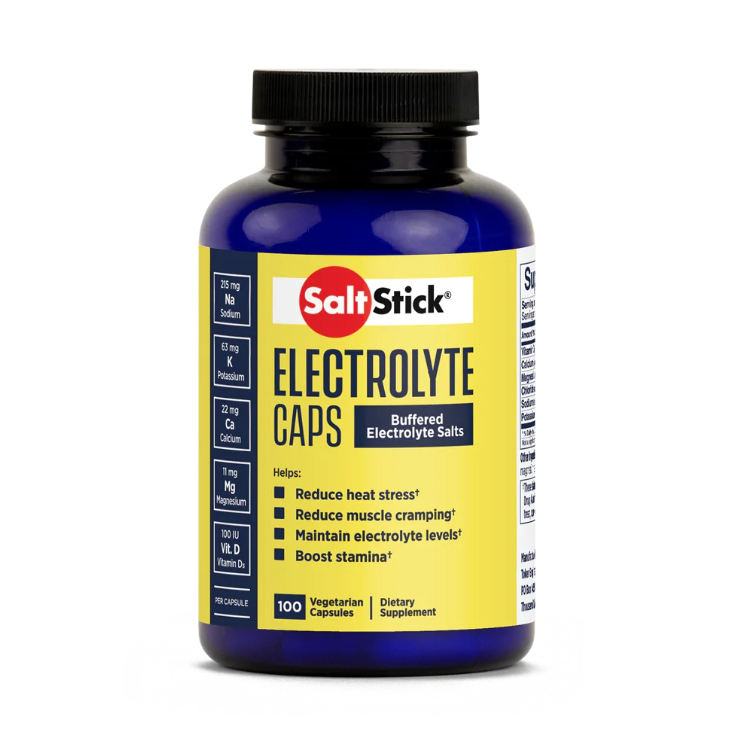 แคปซูล เกลือแร่ SaltStick Race Ready Caps Plus+caffeine  / caps สูตรไม่มีคาเฟอีน จำนวน 100 เม็ด