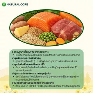 Natural Core ECO 9b Senior อาหารเม็ดสุนัขสูงวัย เกรดออร์แกนิก สูตรปลาแซลมอน นำเข้าจากเกาหลี🇰🇷