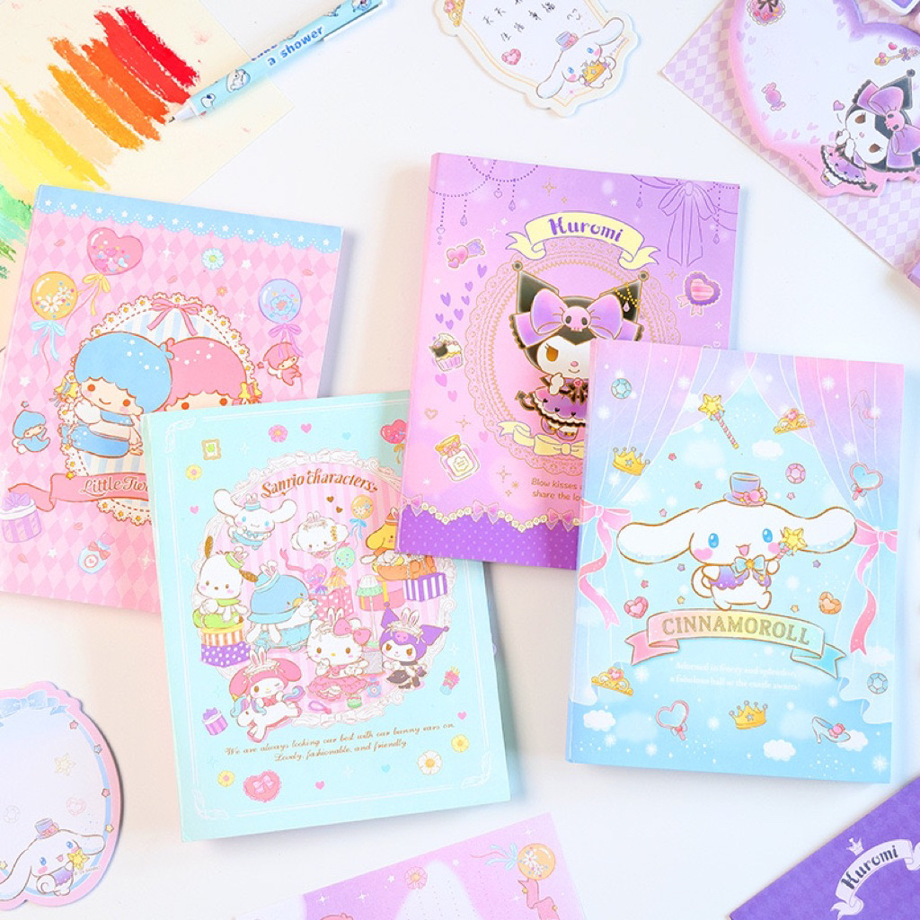 Sanrio กระดาษโน้ต โพสอิท ซองจดหมาย แบบเล่ม งานแท้ Ellonhk