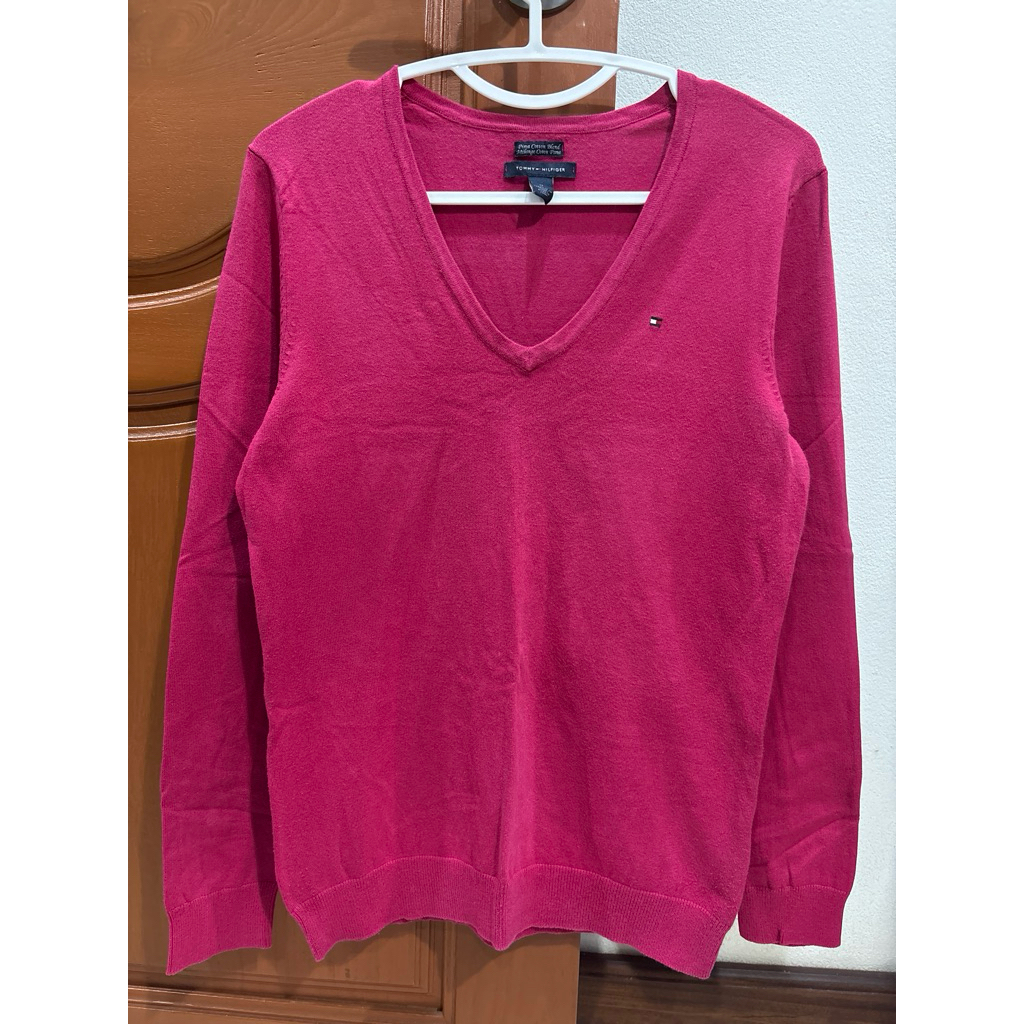 เสื้อไหมพรม เสื้อแขนยาว แบรนด์ Tommy Hilfiger (มือสอง)