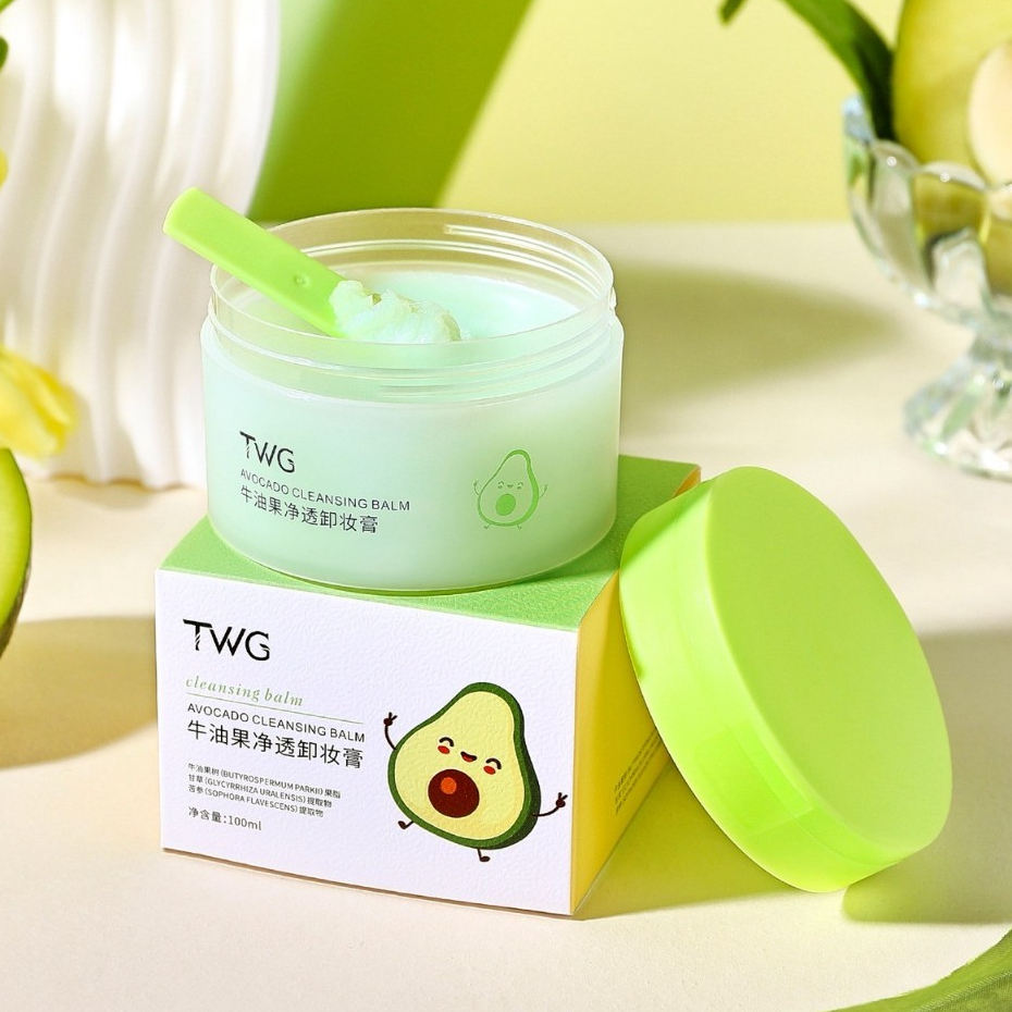 CLEANSING BALM AVOCADO บาล์มลบเมคอัพ เนื้อนุ่มละมุน สูตรอ่อนโยน บำรุงผิวด้วยสารสกัดอะโวคาโด 100ml.