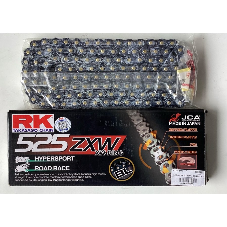 โซ่ RK 525 ZXW เกรดสนามแข่ง รองรับถึง 1300cc ความยาว 120 ข้อ