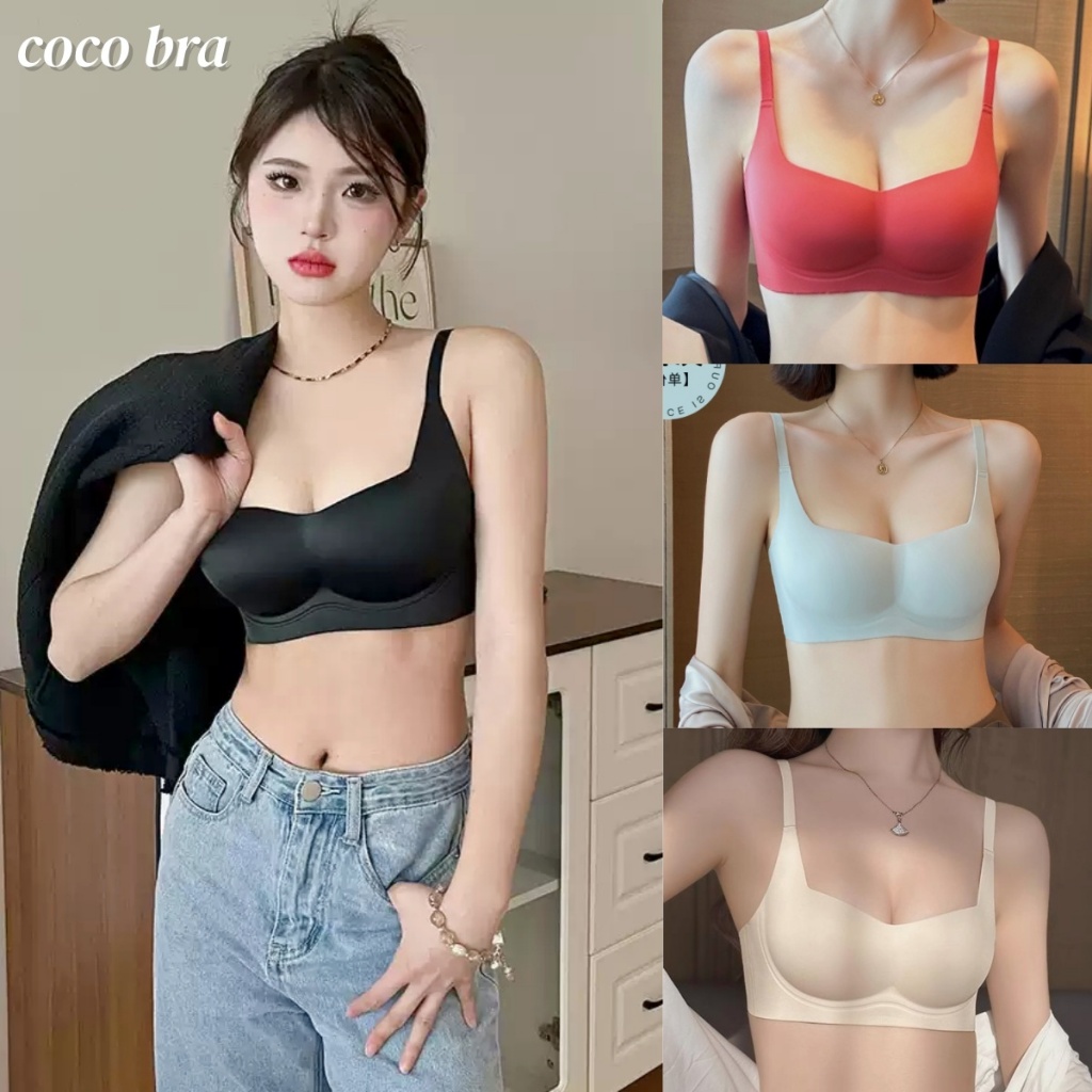 🌸COCO.BRA🌸บราไร้โครงไร้โครง และกางเกงชั้นในสตรีแบบดันทรง บราดันทรง บราปีกนก ใหม่ เหมาะสำหรับสาวๆ