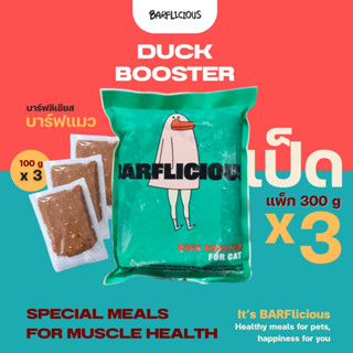 แพ็ก 300 กรัม 3 แพ็ก(รวม 900 กรัม) บาร์ฟแมวสมดุลแช่แข็ง BARF…