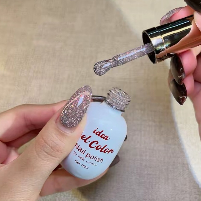 สีเจลแฟลชออโรร่าสีเงิน  ia51 idea gel สีเจลแฟลชออโรร่า ทาง่าย สวยฉ่ำไปเลยค่ะ