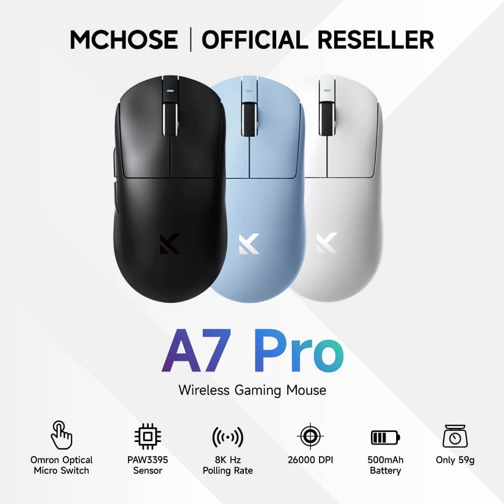 MCHOSE GAMING MOUSE TRI-MODE A7 PRO