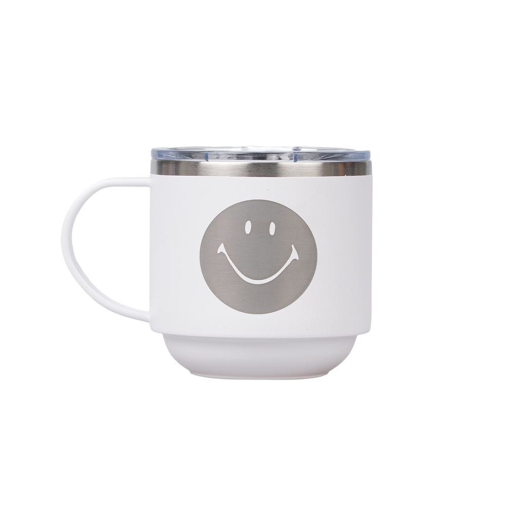 SMILEY® WHITE ORIGINAL FACE THERMAL MUG