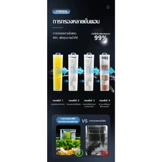 Bonetar aquarium filter กรองแขวนตู้ปลา XP09- 13PRO เสียงเงียบ ระบบกรองเเละอ๊อกซิเจนตู้ปลา